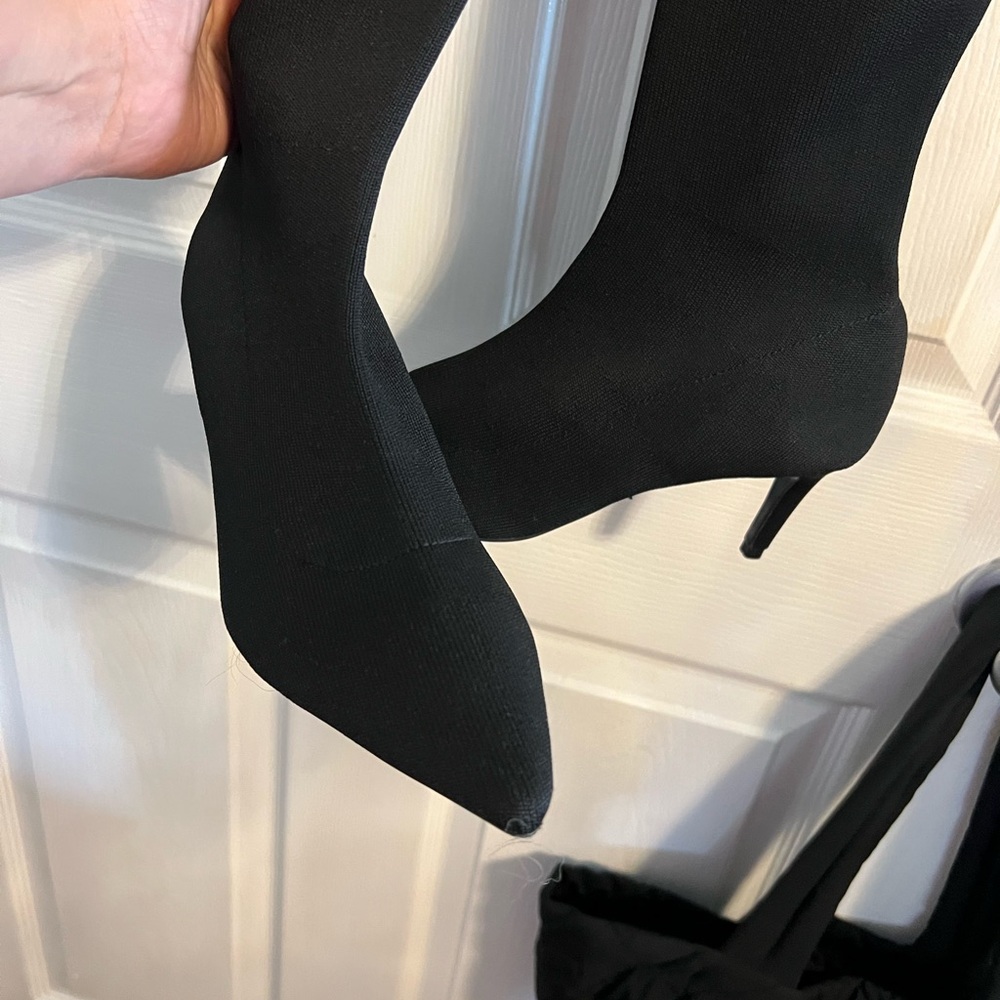 Tony Bianco Black Heeled Boots - Picture 4 of 6